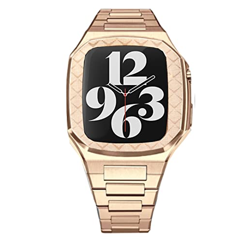 JPXXFM Modifikationssatz von Gehäuse und Edelstahl -Uhrenarmband für Armband 44 mm 45 mm 9 8 7 6 5 4 Robben für Männer und Frauen von JPXXFM