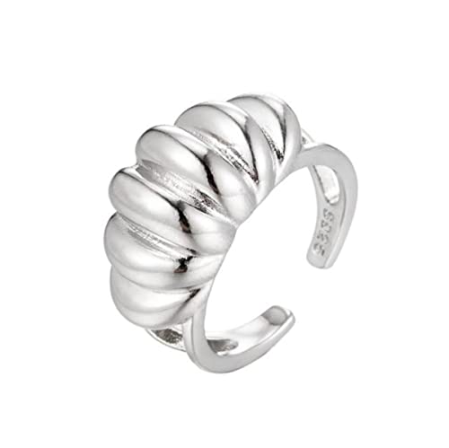 JPXXFM NEU WILD TOWGLING RING INS RETRO Einfache Spirale weibliche Nischentemperament Mode offener Ring Schmuck Weihnachtsfreund Geschenk Geschenk von JPXXFM