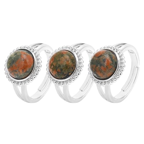 JPXXFM Naturstein runder Perlenspitze Persönlichkeit Ring White Pine Green Aventurine Öffnen verstellbarer kreativer Männer und All -Match -Sommerschmuck - 1 Stück JPXXFM Naturstein runder Perlenspitze Persönlichkeit Ring White Pine Green Aventurine Öffnen verstellbarer kreativer Männer und All -Match -Sommerschmuck - 1 Stück von JPXXFM
