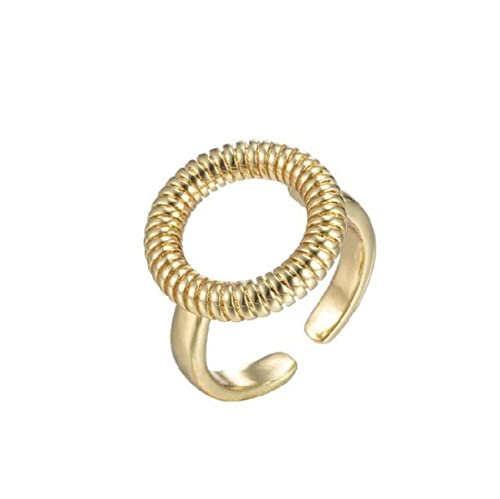 JPXXFM Neue geometrische einfache runde Ring weibliche Persönlichkeit Leichte Luxus Öffnung Verstellbarer Frühlingsring Valentinstag Girlfri von JPXXFM