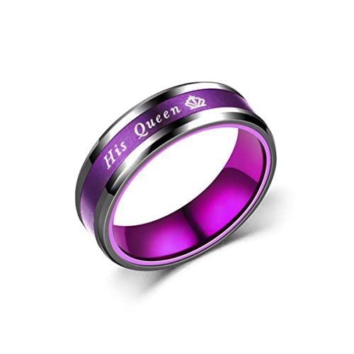 JPXXFM Neues Paar klingelt ihr König, sein Königin Edelstahl für Frauen Männer Kronen romantische Jubiläumszeiten Ringschmuck Ring Schmuck von JPXXFM
