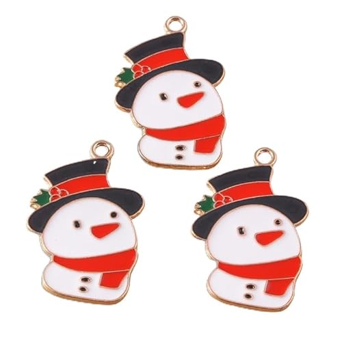 JPXXFM Ornamente 10pcs Claus Charms Snowman Charms Anhänger für die Herstellung von Halskette DIY X'Mas Geschenke Bastelmittel, wie Bild, Metall, keine Edelsteinskulptur JPXXFM Ornamente 10pcs Claus Charms Snowman Charms Anhänger für die Herstellung von Halskette DIY X'Mas Geschenke Bastelmittel, wie Bild, Metall, keine Edelsteinskulptur von JPXXFM
