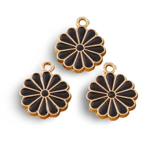 JPXXFM Ornamente 10pcs Schöne 15 * 12mm Blütenschütze Anhänger für Halskette DIY -Armband s Supplies Skulptur von JPXXFM