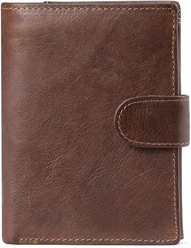 JPXXFM Retro-Männer-Multi-Karten-Leder-Brieftasche mit großer Kapazität Kupplungskopplung Anti-Demagnetisierungs-Brieftasche für Männer, Schokoladenfarbe von JPXXFM