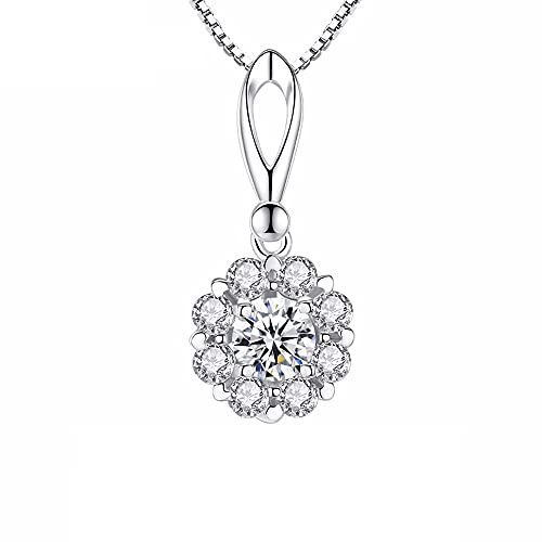 JPXXFM Schillern Blütenblätter Kubikzirkonias Anhänger Halskette für Frauenketten Halskette JPXXFM Schillern Blütenblätter Kubikzirkonias Anhänger Halskette für Frauenketten Halskette von JPXXFM