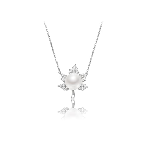 JPXXFM Schmuck/Halsketten Halskette S925 Süßwasserperlen Anhänger Kette 5-6mm weiß gedämpfte Brötchen Form Mode All-Match-Schmuckgeschenk Frauenanhänger Anhänger von JPXXFM