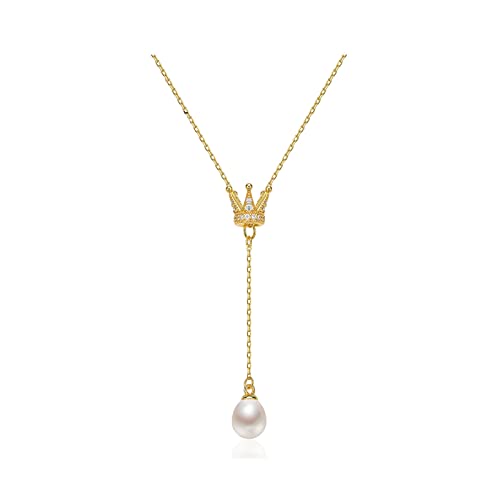 JPXXFM Schmuck/Halsketten Halskette S925 Süßwasserperlen Anhänger Kette Weiße Tropfen Mode weibliche Schmuck Geschenk Frauenanhänger Anhänger von JPXXFM