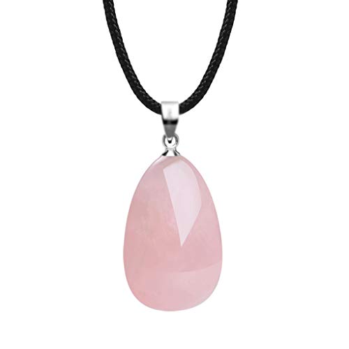 JPXXFM Schmuck/Halsketten natürliche rosa Kristallauge -Tränenpendel Anhänger Halskette 16 '' /18 '' Valentinstag präsentieren Frauenanhänger von JPXXFM