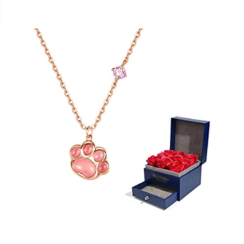 JPXXFM Schmuck-/Halsketten kreative Katzenpfotenform -Halsketten für Frauen, Schlüsselbeinanhänger Halsketten Die Gesamtlänge beträgt 15,75 Zoll Frauenanhänger von JPXXFM