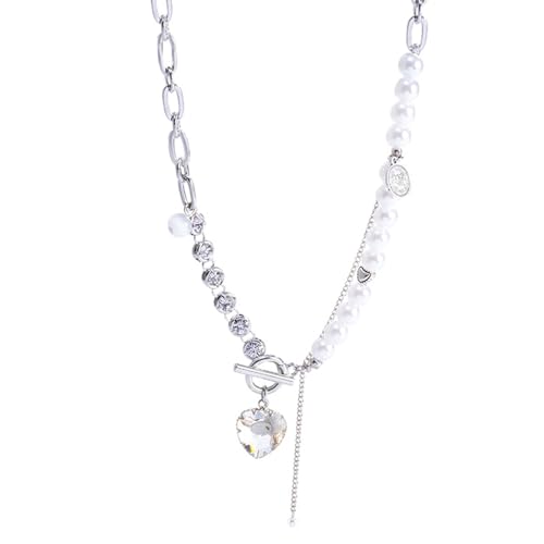 JPXXFM Schmuck Frauen Valentinstag Geschenke für ihre Strasskristalle Choker Liebe Herz Anhänger Halskette trendige Sachen Mädchen Geschenke von JPXXFM