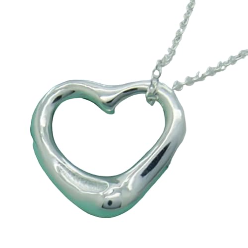 JPXXFM Schmuck Neue 2025 Fashion Classic Heart Chain Anhänger Halsketten für Frauen Schmuck Geschenk für Sie Schmuck Fashion kreatives Geschenk, kostenlose Größe, Edelstahl, Nr. von JPXXFM