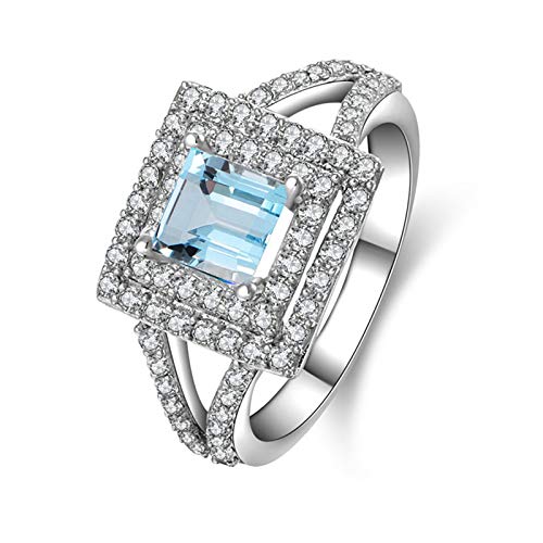 JPXXFM Silberring Ewigkeit Silber Topaz Damenringe Engagement 925 Silberring Frauen JPXXFM Silberring Ewigkeit Silber Topaz Damenringe Engagement 925 Silberring Frauen von JPXXFM