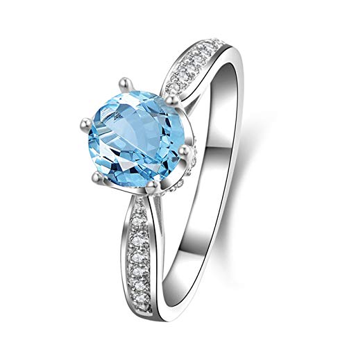 JPXXFM Silberringe Band Silver Topaz Frauenringe 925 Silber Ringe Versprechen JPXXFM Silberringe Band Silver Topaz Frauenringe 925 Silber Ringe Versprechen von JPXXFM