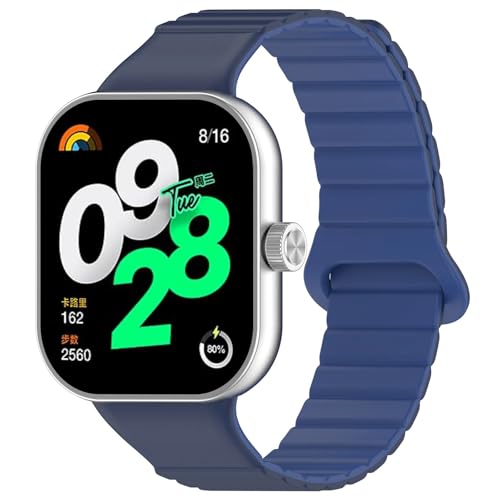 JPXXFM Silikonmagnetgurt für Redmi Watch 4 Accessoires Ersatz Smart Watch Band Armband Soft Sport Armband für Miband 8pro Watchbänder von JPXXFM