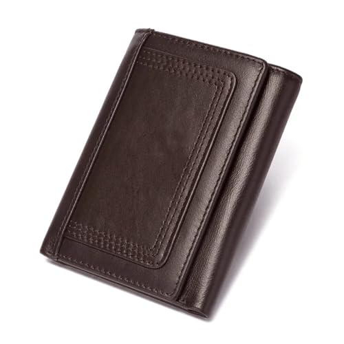 JPXXFM Slim Brieftasche für Männer Leder Triufold Karten Halter Kleiner männlicher Kupplung mit Münzbeutel, 11,5 x 8,7 cm von JPXXFM