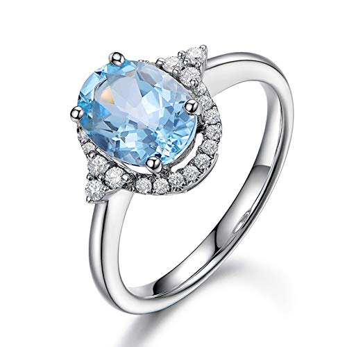 JPXXFM Ssternsilber Silber Ring Topaz Frauen Ringband Silber Ring Engagement JPXXFM Ssternsilber Silber Ring Topaz Frauen Ringband Silber Ring Engagement von JPXXFM
