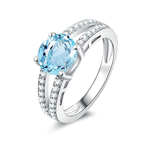 JPXXFM Ssternsilber Silber Ring Topaz Frauen Ringe graviert Silberring Engagement JPXXFM Ssternsilber Silber Ring Topaz Frauen Ringe graviert Silberring Engagement von JPXXFM
