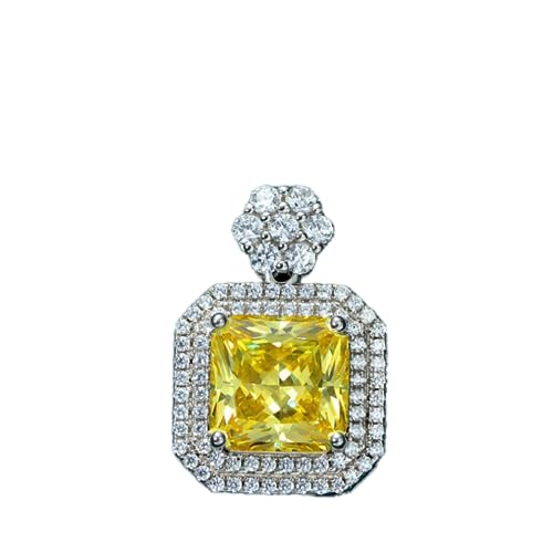 JPXXFM Sterling 10 * 10 mm Moissanit Edelstein Hochzeit Schmuck Anhänger Halskette von JPXXFM