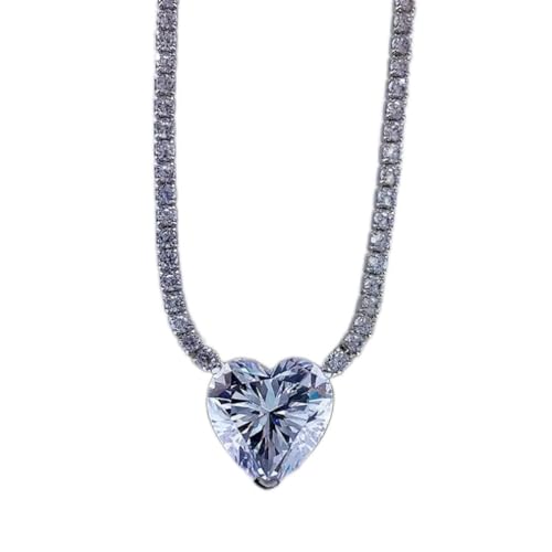 JPXXFM Sterling Heart 12 mm Moissanit Edelstein Hochzeit Engagement Anhänger Halskette Schmuck JPXXFM Sterling Heart 12 mm Moissanit Edelstein Hochzeit Engagement Anhänger Halskette Schmuck von JPXXFM
