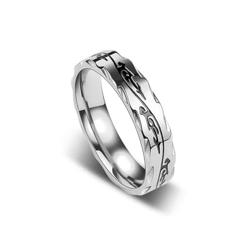 JPXXFM Titanium Stahl Herrenring Ins Trendy Herren-Persönlichkeit Ring Licht Luxus Nische Hip-Hop Single Index Finger Herren Ring von JPXXFM