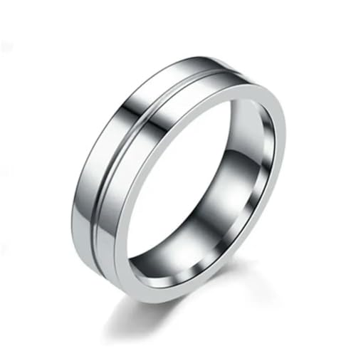 JPXXFM Titanium Stahl Zirkon Ring Mode Strass Einfacher Hochzeits Engagement Jubiläum Fingerringe für Männer Frauen Liebhaber von JPXXFM
