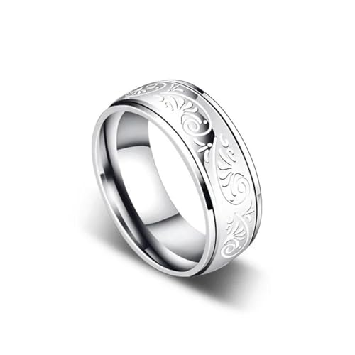 JPXXFM Titanium Steel Herrenring Koreanische Version der trendigen Persönlichkeitsring Hip-Hop Single Index Finger Herren Ring Dance Einfach von JPXXFM