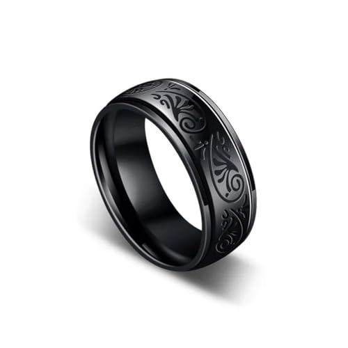 JPXXFM Titanium Steel Herrenring Koreanische Version der trendigen Persönlichkeitsring Hip-Hop Single Index Finger Herren Ring Dance Einfach von JPXXFM