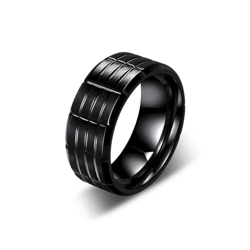 JPXXFM Titanium Steel Herrenringversion des trendigen Persönlichkeitsrings Hip-Hop Single Simple Index Finger Herren-Männerring von JPXXFM