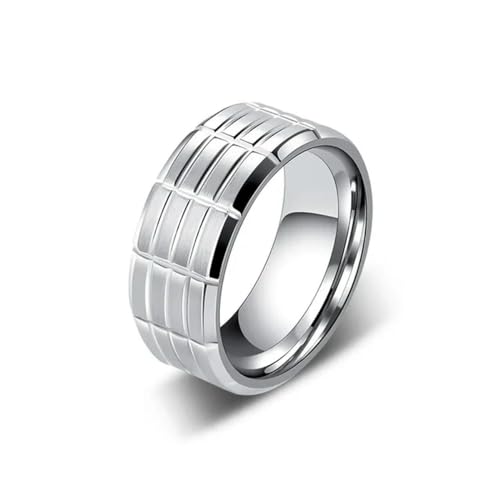 JPXXFM Titanium Steel Herrenringversion des trendigen Persönlichkeitsrings Hip-Hop Single Simple Index Finger Herren-Männerring von JPXXFM