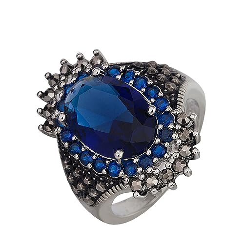 JPXXFM Übertriebene Edelsteinringbandringe große Verlobungsring Diamond Bandringe für Frauenringe Retro Ring Frauen Ringe Dekor Ring Schmuck Die roten synthetischen Edelsteine JPXXFM Übertriebene Edelsteinringbandringe große Verlobungsring Diamond Bandringe für Frauenringe Retro Ring Frauen Ringe Dekor Ring Schmuck Die roten synthetischen Edelsteine von JPXXFM