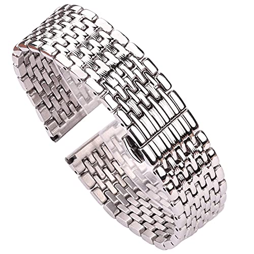 JPXXFM Uhr 16 mm 20 mm 20 mm 22 mm silberne Edelstahl Uhrenbänder Frauen Männer Handgelenkgurt Accessoires von JPXXFM