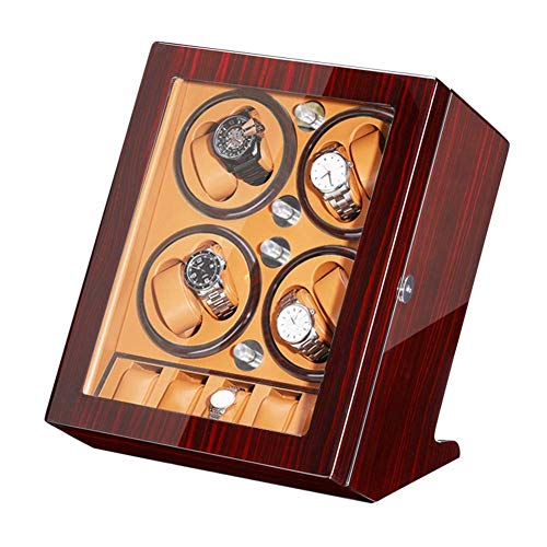 JPXXFM Uhr Wickler Automatic Watch Winder Box für Wickeln 8 Uhren 5 Aufbewahrungsklavierfarbe außen ruhiger Motor Fit Lady Man Uhren, weiß, b Uhr Wickler von JPXXFM