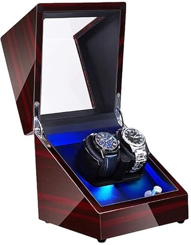 JPXXFM Uhr Wickler Double Watch Winder für 2 automatische Uhren mit innerer Hintergrundbeleuchtung Weiche Flexible Uhr Kissen Dual -Netzteil Good Times Uhren Wickler JPXXFM Uhr Wickler Double Watch Winder für 2 automatische Uhren mit innerer Hintergrundbeleuchtung Weiche Flexible Uhr Kissen Dual -Netzteil Good Times Uhren Wickler von JPXXFM
