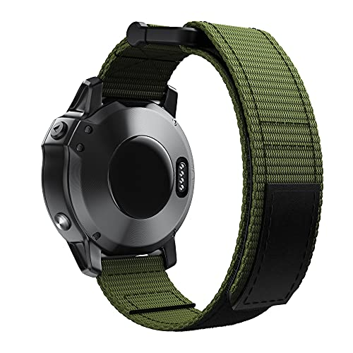 JPXXFM Uhrenarmband für Fenix 5 5X Plus 3HR 6X 6 6SPro S60 MK1 Enduro Watch verstellbares Nylon-Easyfit-Armband, 26mm Fenix 6X 6XPro von JPXXFM