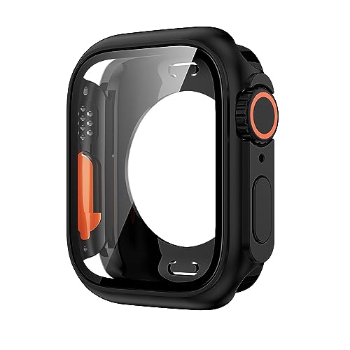 JPXXFM Upgrade To Ultra Watch Case for 44mm 45mm 40mm 41mm Hard PC Front &Rear Bumper Case iwatch Series 8 7 6 5 4 SE Cover (Color : Titanium Gold, Size : 41mm) von JPXXFM