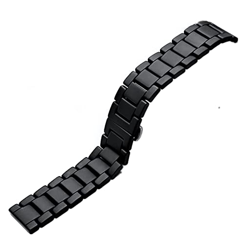 JPXXFM WatchBand Watch Smart Ceramic Uhrengurt gefrostet sandgestrahlt drei Keramikgurt 20 mm 22 mm Armband (Farbe: Helle Kanten, Größe: 18 mm) von JPXXFM