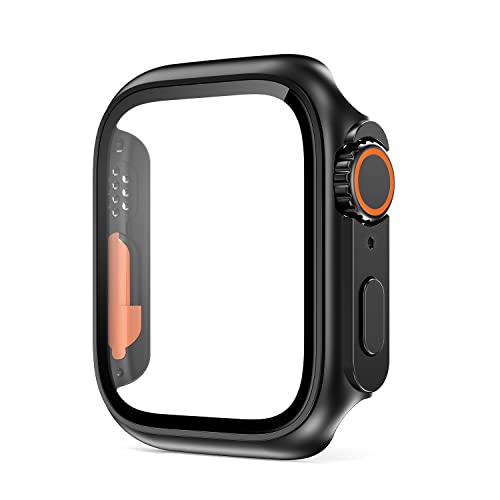JPXXFM Wechseln Sie zu Ultra für Fall 45 mm 41 mm 44 mm 40 mm Glasschein auf 49 mm PC Firma Cover iWatch 8 7 Se SE 2 6 5 4 (Farbe: Transparenz, Größe: 40 mm) von JPXXFM