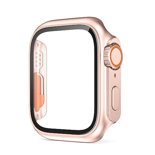 JPXXFM Wechseln Sie zu Ultra für Fall 45 mm 41 mm 44 mm 40 mm Glasschein auf 49 mm PC Firma Cover iWatch 8 7 Se SE 2 6 5 4 (Farbe: Transparenz, Größe: 40 mm) von JPXXFM