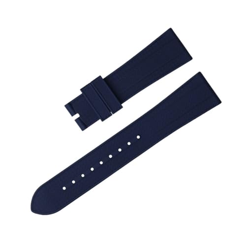 JPXXFM Weiches Fluororubber Uhrenband 22 mm flaches Ende für Gurt M79360.M79363 Edelstahlschnalle Black Bay 1958 GMT 41 mm Pelagos von JPXXFM