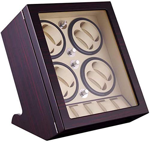 JPXXFM Wendler Box Automatic Watch Winder Box 8 5 Uhr Wickler Kisten für Männer Holzbatterie Stille Uhr Display -Schachtel Aufbewahrungskoffer rot von JPXXFM