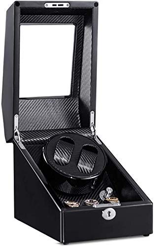 JPXXFM Wendler Box Automatic Watch Winder Box Uhr Wickler Box 2 3 hölzerne stille batteriebetriebene Uhren Wickler Display Box Storage Hülle Schwarz von JPXXFM