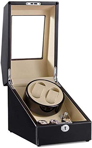 JPXXFM Wendler Wickler Box Automatic Watch Winder Box Automatic Watch Winder Box Black 2 3 doppelte hölzerne stille batteriebetriebene Uhren Wickler -Schachtel Speicher Hülle von JPXXFM