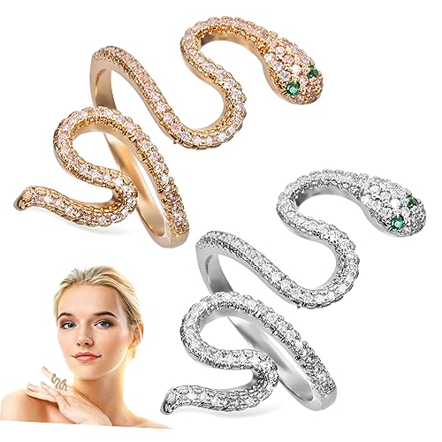 JPXXFM Wocharm Armbänder Anhänger Armreif Spinner Kette Kühle Tier Multiple Schlange der Schädel Männer Metall von JPXXFM