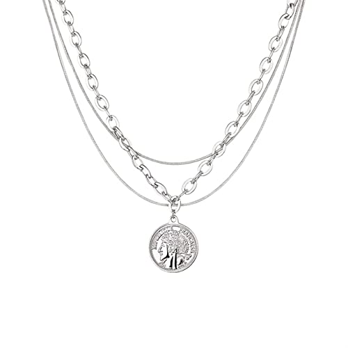 JPXXFM gestapelter trendiger Hip-Hop-Stil süßer und cooler Sommer-Colarbone-Ketten-Accessoires Halskette Anhänger abnehmbare Halsketten für Frauen von JPXXFM