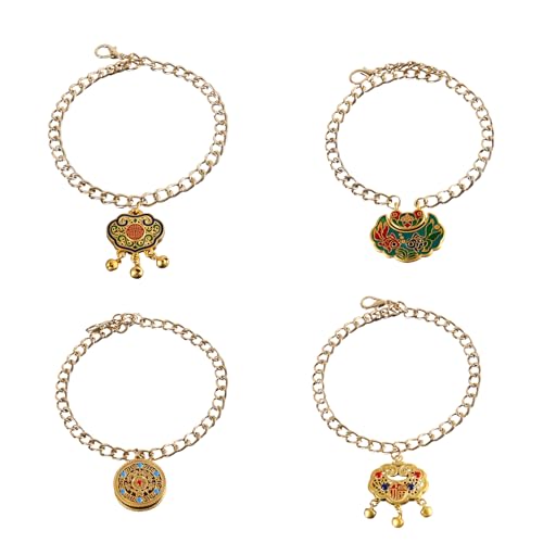 JPXXFM von 4 trendigen akkativen Halsketten für Neujahrszeittiere von JPXXFM