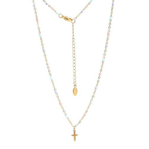 Mädchen Accessoires Sterling Silber Silber Silber Tiny Cross Halskette für Frauen, Kreuzspezialkette, winzige Kreuzanhänger, feine Perlenketten, zierliche Kreuzkette für Frauen, Cross -Halskette Mädchen Accessoires Sterling Silber Silber Silber Tiny Cross Halskette für Frauen, Kreuzspezialkette, winzige Kreuzanhänger, feine Perlenketten, zierliche Kreuzkette für Frauen, Cross -Halskette von JPXXFM