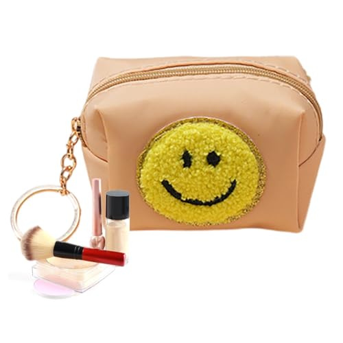 Münzgrundstück für Frauenmünzenmünze wasserdichte Geldbeutel mit Stickmuster - Mehrzweck -Wasserdichtungsbeutelkettenmünzenbeutel, Beige, Se référer au Deskriptif, Siehe Beschreibung von JPXXFM