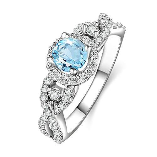 Silberringe Engagement Topaz Eternity Ring Sterling Silber Silber Ring für Frauen Silberringe Engagement Topaz Eternity Ring Sterling Silber Silber Ring für Frauen von JPXXFM