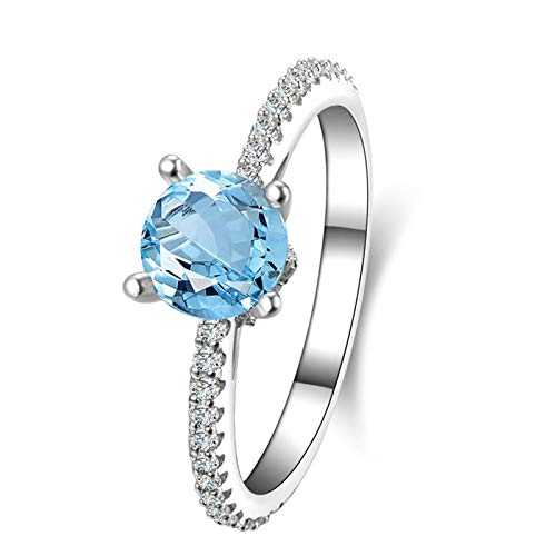 Silberringe Engagement Topaz Sterling Silber Ring Schmuck Sterling Silber Ring Versprechen Silberringe Engagement Topaz Sterling Silber Ring Schmuck Sterling Silber Ring Versprechen von JPXXFM