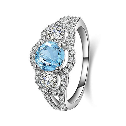 Silberringe Engagement für Frauen Topaz Frauen Ringe Schmuck Sterling Silber Ring Versprechen Silberringe Engagement für Frauen Topaz Frauen Ringe Schmuck Sterling Silber Ring Versprechen von JPXXFM